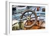 Steering Wheel Sailboat-nikitos77-Framed Photographic Print