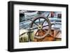 Steering Wheel Sailboat-nikitos77-Framed Photographic Print