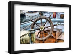 Steering Wheel Sailboat-nikitos77-Framed Photographic Print