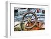 Steering Wheel Sailboat-nikitos77-Framed Photographic Print