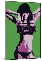 Steez Bikini Boombox - Green-null-Mounted Poster