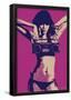 Steez Bikini Boombox - Purple-null-Framed Poster