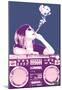 Steez Boom Box Joint - Pink Art Poster Print-null-Mounted Poster