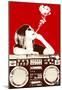 Steez Boombox Joint - Red Art Poster Print-null-Mounted Poster