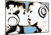 Steez Girls Kissing Art Poster Print-null-Mounted Poster