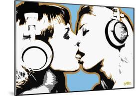 Steez Girls Kissing Art Poster Print-null-Mounted Poster