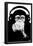 Steez Headphone Chimp - Black & White-Steez-Framed Poster