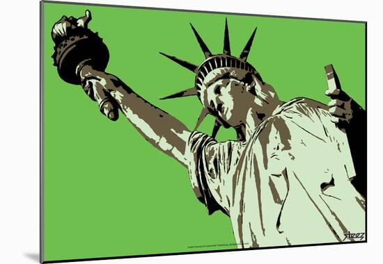 Steez Lady Liberty - Green-null-Mounted Poster