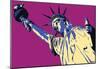 Steez Lady Liberty - Pink-null-Mounted Poster