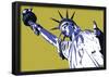 Steez Lady Liberty - Yellow-null-Framed Poster