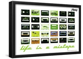 Steez Life Is A Mixtape - Green Art Print Poster-null-Framed Poster