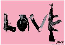 Love (Weapons) Black & White Steez Poster-Steez-Poster