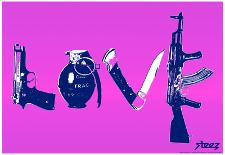 Love (Weapons) Black & White Steez Poster-Steez-Poster