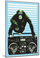 Steez Monkey Boom Box Art Poster Print-null-Mounted Poster