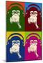 Steez Monkey Headphones Quad Pop-Art-null-Mounted Poster