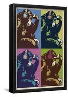 Steez Monkey Thinker Quad Pop-Art-null-Framed Poster
