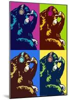 Steez Monkey Thinker Quad Pop-Art-null-Mounted Poster