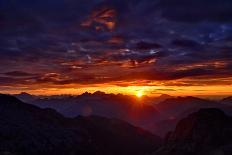 Sunrise in Watzmann with Dachstein Mountain and Steinernes Meer-Stefan Sassenrath-Photographic Print