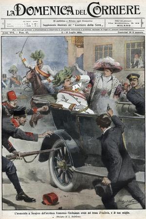 Assassination of Franz Ferdinand, Archduke of Austria, and His Wife Sophie, in Sarajevo