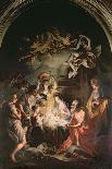 Nativity with St. Jerome-Stefano Maria Legnani-Framed Stretched Canvas