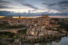 City Skyline at Sunset, Toledo, Castile La Mancha, Spain-Stefano Politi Markovina-Photographic Print
