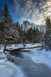 Horses Grazing in the Meadow Blanketed in Summer Snow, Dolomites, Alto Adige or South Tyrol, Italy-Stefano Politi Markovina-Photographic Print