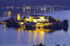 Orta San Giulio Island, Night View. Color Image-Stefanopez-Mounted Photographic Print