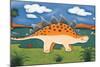 Steggy the Stegosaurus-Sophie Harding-Mounted Art Print