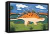 Steggy the Stegosaurus-Sophie Harding-Framed Stretched Canvas