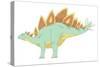 Stegosaurus Pencil Drawing with Digital Color-Stocktrek Images-Stretched Canvas