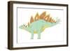 Stegosaurus Pencil Drawing with Digital Color-Stocktrek Images-Framed Art Print