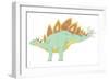 Stegosaurus Pencil Drawing with Digital Color-Stocktrek Images-Framed Art Print