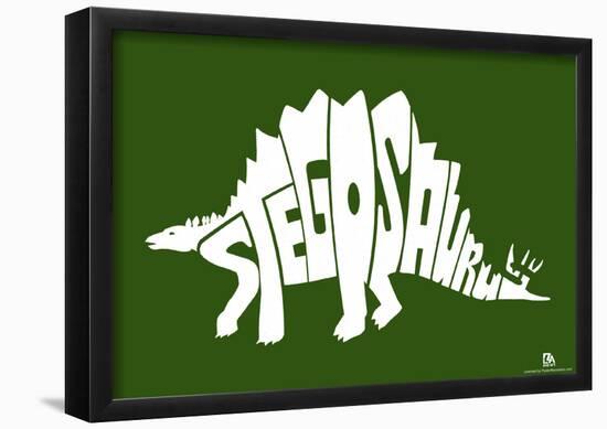 Stegosaurus Text Poster-null-Framed Poster