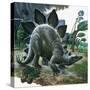 Stegosaurus-English School-Stretched Canvas