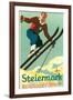 Steiermark Ski Poster-null-Framed Art Print