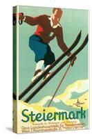 Steiermark Ski Poster-null-Stretched Canvas