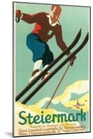 Steiermark Ski Poster-null-Mounted Art Print