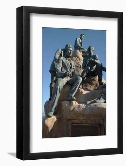 Steinbeck Statue, Cannery Row, Monterey, California, United States of America, North America-Ethel Davies-Framed Photographic Print