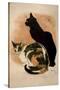 Steinlen, Two Cats-null-Stretched Canvas