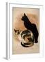 Steinlen, Two Cats-null-Framed Giclee Print