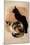 Steinlen, Two Cats-null-Mounted Giclee Print