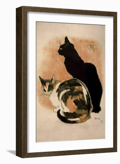 Steinlen, Two Cats-null-Framed Giclee Print