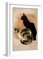 Steinlen, Two Cats-null-Framed Giclee Print