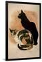 Steinlen, Two Cats-null-Framed Giclee Print