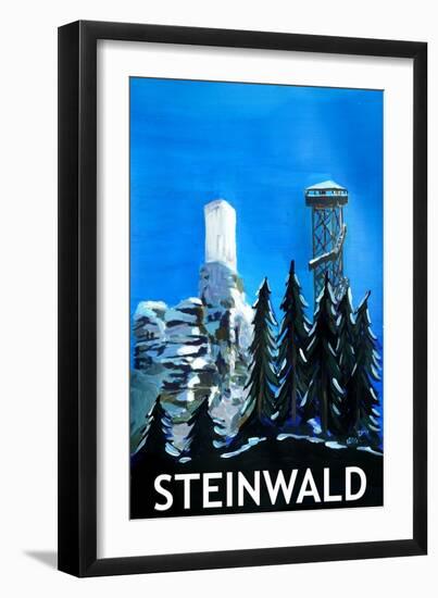 Steinwald Retro Poster Bavaria Upper Palatinate-Markus Bleichner-Framed Art Print