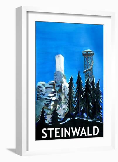 Steinwald Retro Poster Bavaria Upper Palatinate-Markus Bleichner-Framed Art Print