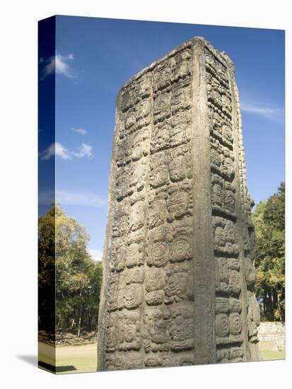 Stela A Dating From 731 AD, Copan Archaeological Park, UNESCO World Heritage Site, Honduras-Richard Maschmeyer-Stretched Canvas