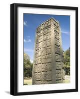 Stela A Dating From 731 AD, Copan Archaeological Park, UNESCO World Heritage Site, Honduras-Richard Maschmeyer-Framed Photographic Print