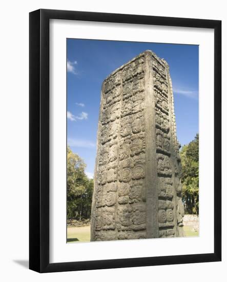 Stela A Dating From 731 AD, Copan Archaeological Park, UNESCO World Heritage Site, Honduras-Richard Maschmeyer-Framed Photographic Print