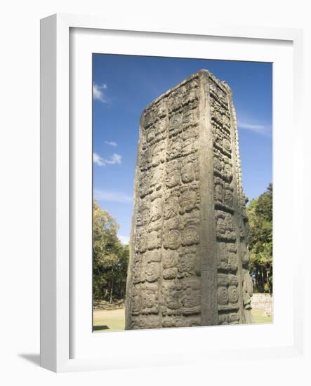 Stela A Dating From 731 AD, Copan Archaeological Park, UNESCO World Heritage Site, Honduras-Richard Maschmeyer-Framed Photographic Print